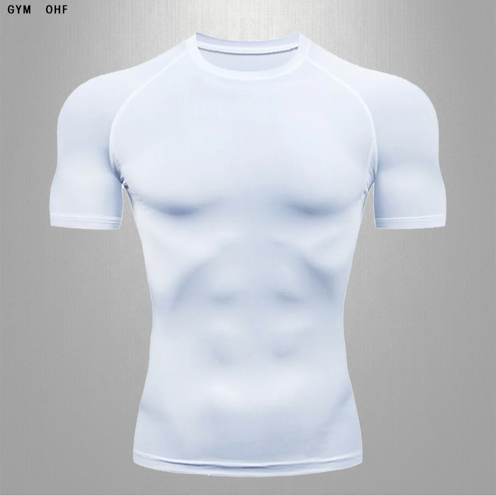 Men'S MMA Rashguard Training Running Gym Compression Speed Dry Clothes Jogging T-Shirt Outdoor Camping Taekwondo  Gym Track