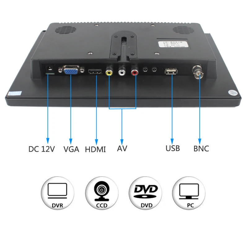 VGA AV BNC Output Industrial 10.1/11.6/13.3 inch HD LCD Display Industry Video Camera Microscope Monitor