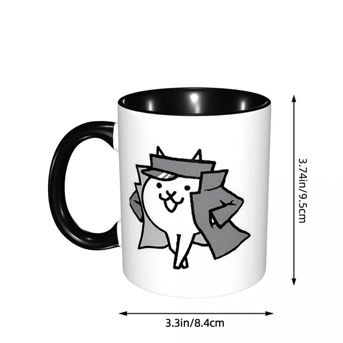 Gato Jotaro Battle Cats Mug Funny Ceramic Coffee Cups Tea Mugs Milk Cup Drinkware Gifts for Woman Man