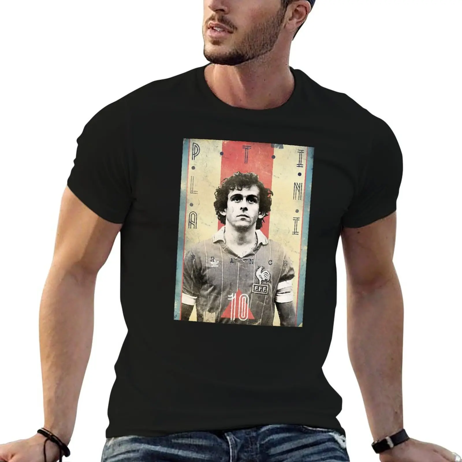 

Platini men T-Shirt brand luxury t shirt t 100% France shirt print custom cotton