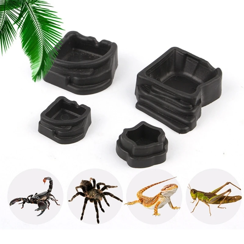 Reptiles Water Bowl Reptiles Water Dispenser Feeding Dish Drinking Fountain 6XDE