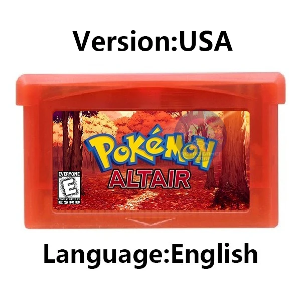 GBA Game Cartridge Pokemon Series Cawps Emerald Seaglass Rouge Opgeladen Geel Lunar Dark Violet Videogameconsolekaart