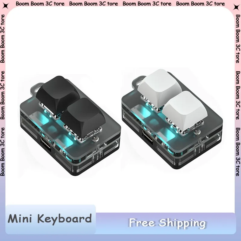 

2-клавишная мини-клавиатура Bluetooth с RGB-подсветкой, копировальная паста, беспроводная макропад с горячей заменой, игровая клавиатура на заказ, офисные аксессуары