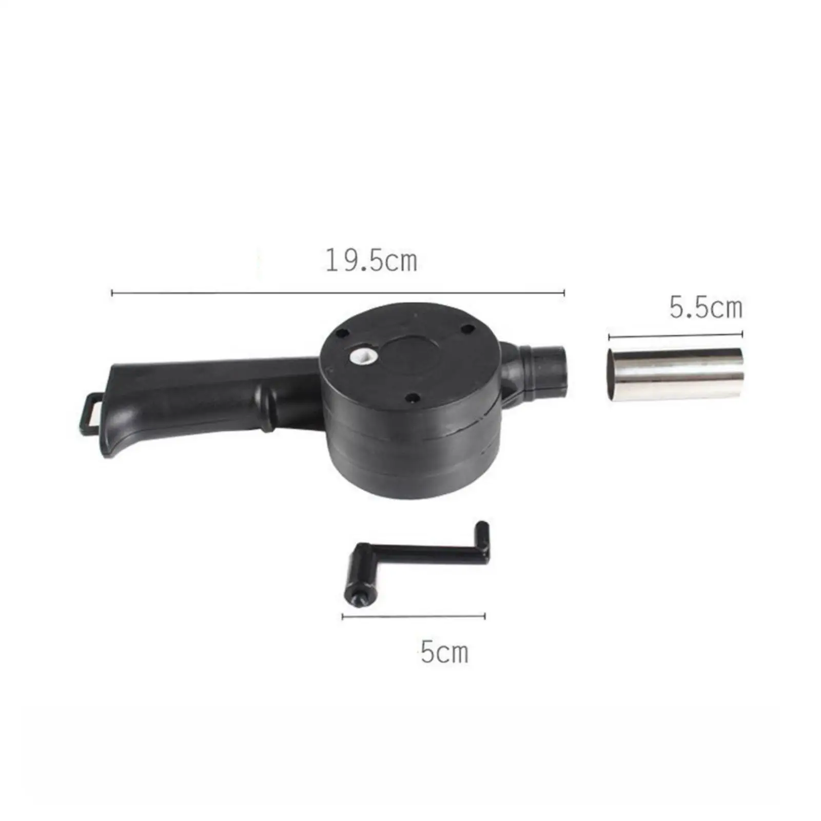 2-6pack Hand Crank Air Blower No Required Manual BBQ Fan Easy to Operate
