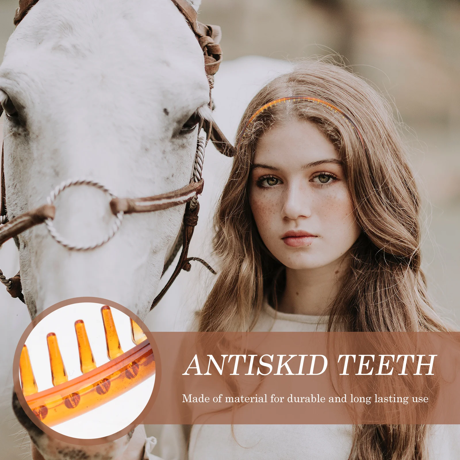 

2Pcs Women Headband Anti-Slip Toothed Hair Hoop Elegant Daily Headdress Decoration Party Bridal Gift Exquisite Detail High