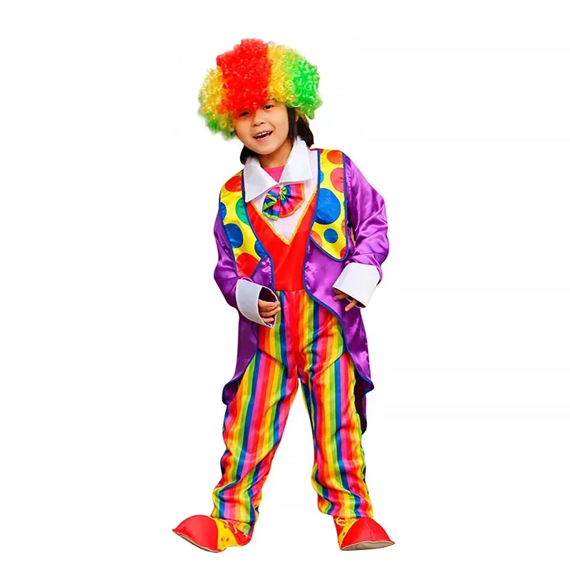 

qq023Halloween Costumes Kids Children Funny Clown Dress Up Games Party Purim Carnival Clothes
