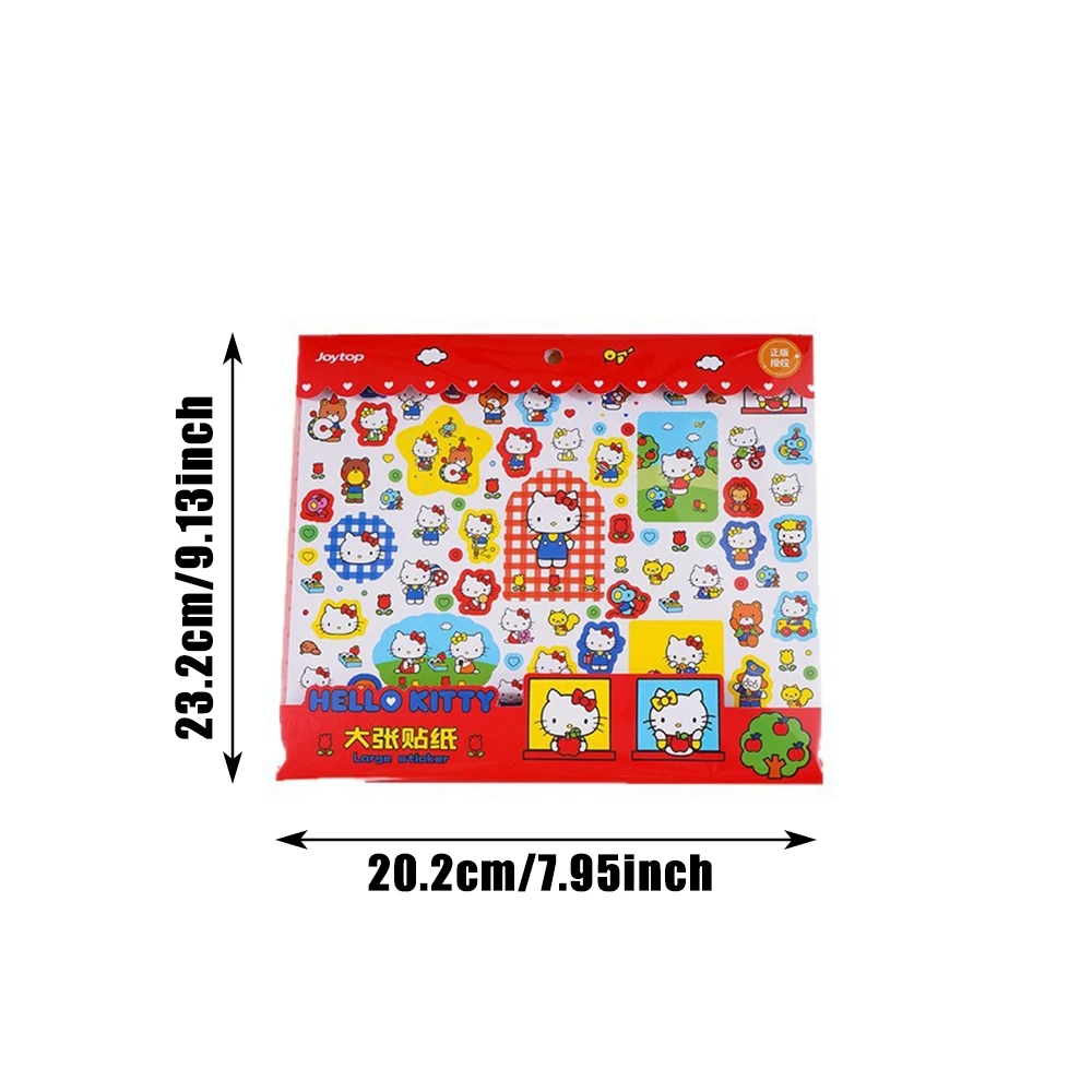 Genuíno sanrio olá kitty adesivos kawaii dos desenhos animados portátil telefone livro stiker decoração graffiti decalques pacote meninas brinquedos presentes