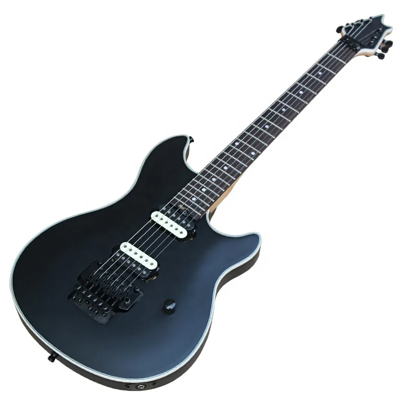 

Flyoung High Quality Matte Black Electric Guitar Floyd Rose Bridge Black Hardwares