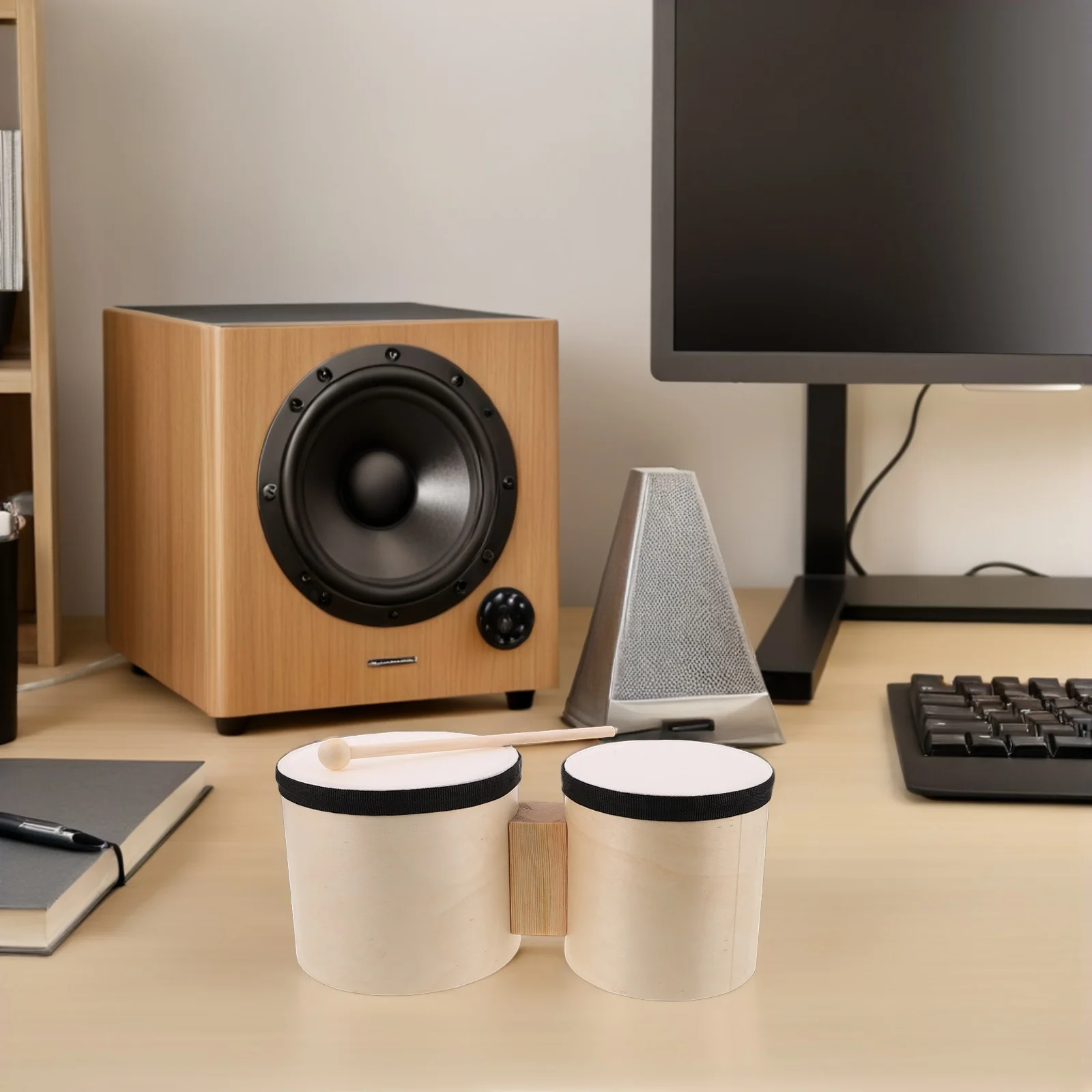 

1Sets Entry Level Wood Percussion Drum Compact Lightweight Design Ideal for Adults Learning Rhythm Hand Played Musical