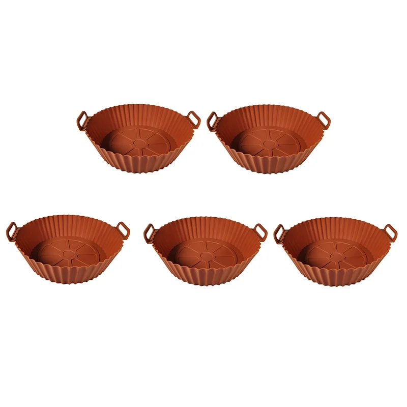

AA81-Air Frying Pan Silicone Basket For Pizza Fried Chicken Air Fryer Reusable Air Frying Pan Pad