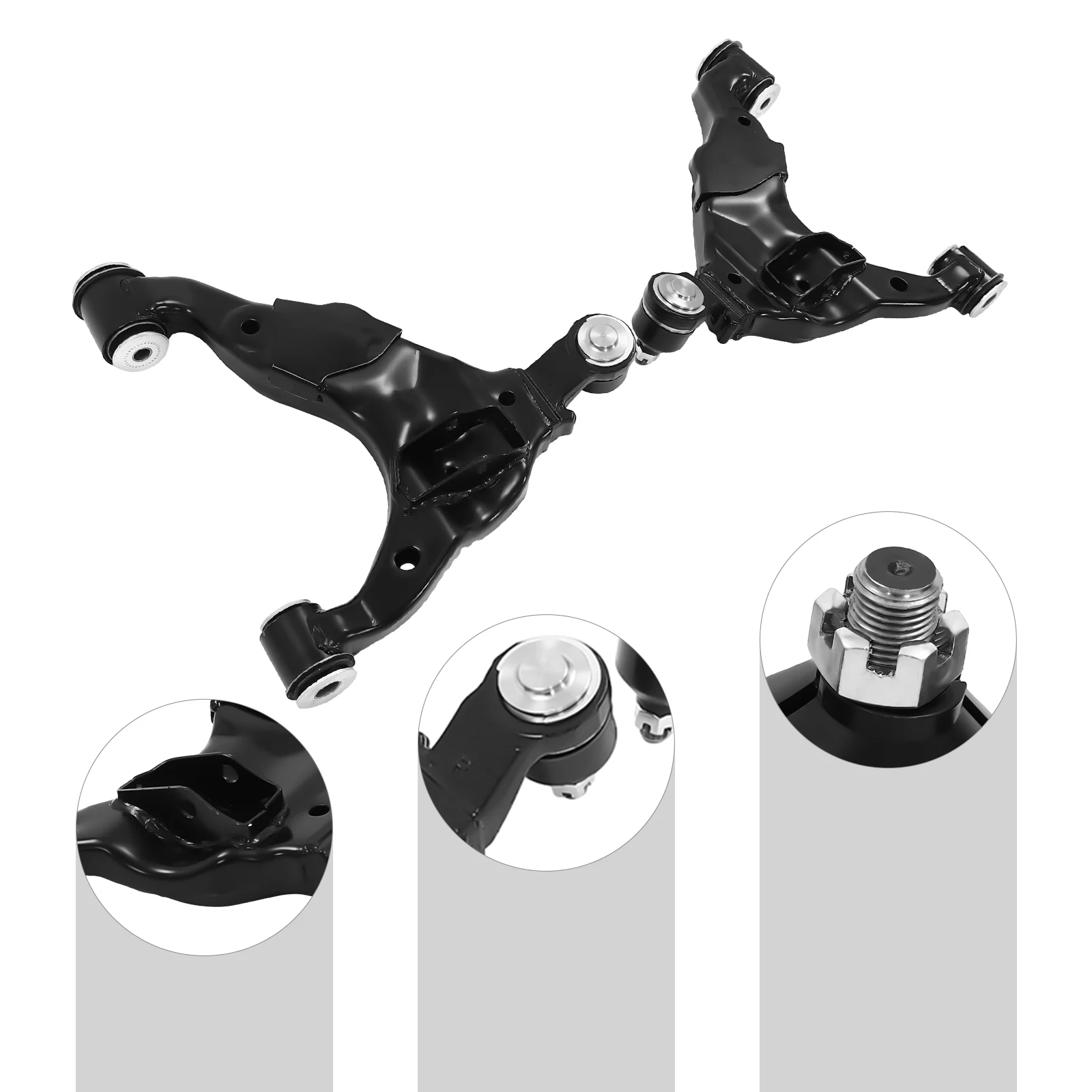 2 قطعة أذرع التحكم الأمامية السفلية الجبهة ذراع التحكم السفلي وصلة كروية مناسبة ل 2002-2009 تويوتا لاند كروزر برادو 120