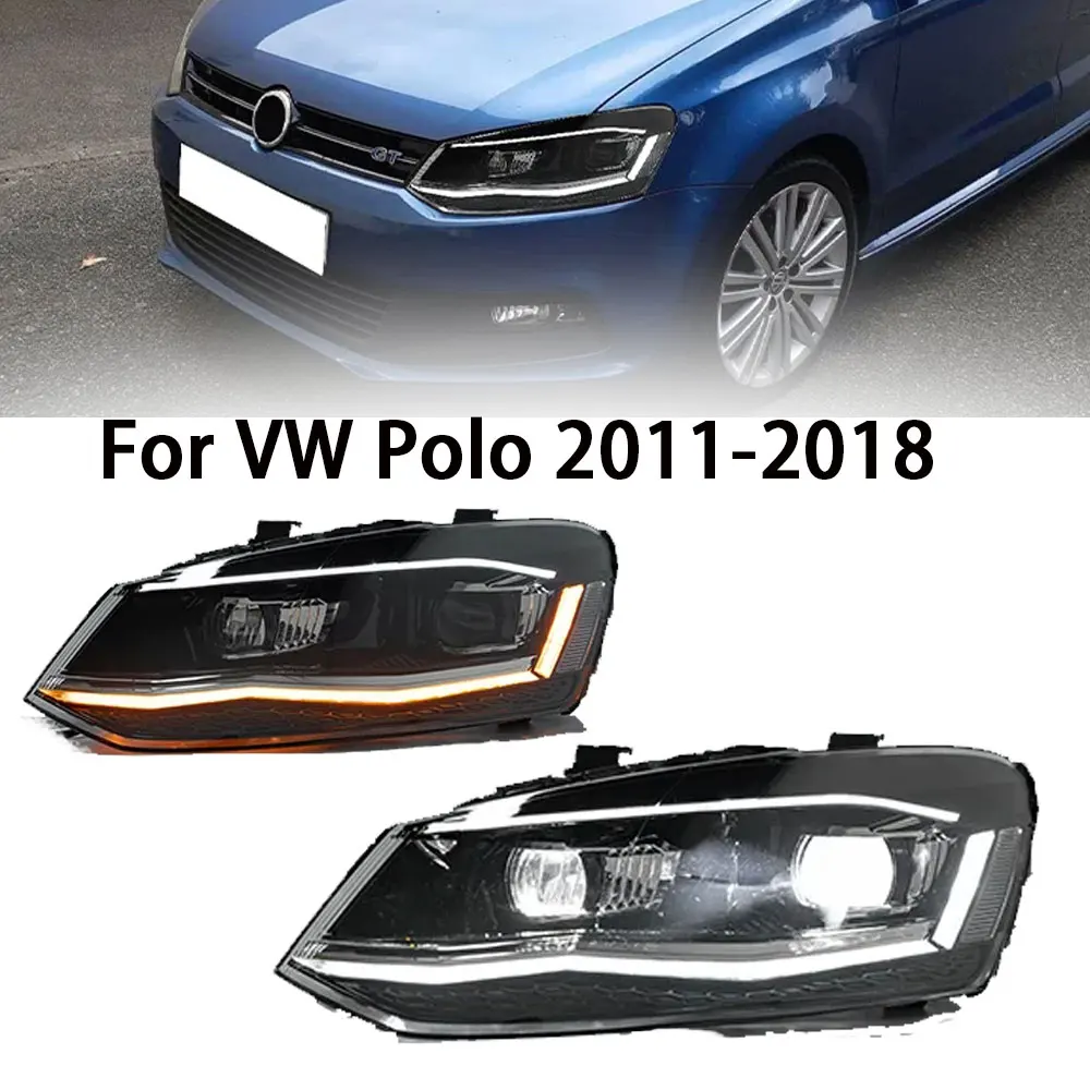 

Автомобильная фара головного света для VW Polo TSI 2011-2018, автомобильная лампа дневного света, Hella, автомобильные принадлежности Hid H7, Vento, Polo, GTI, автомобильные аксессуары