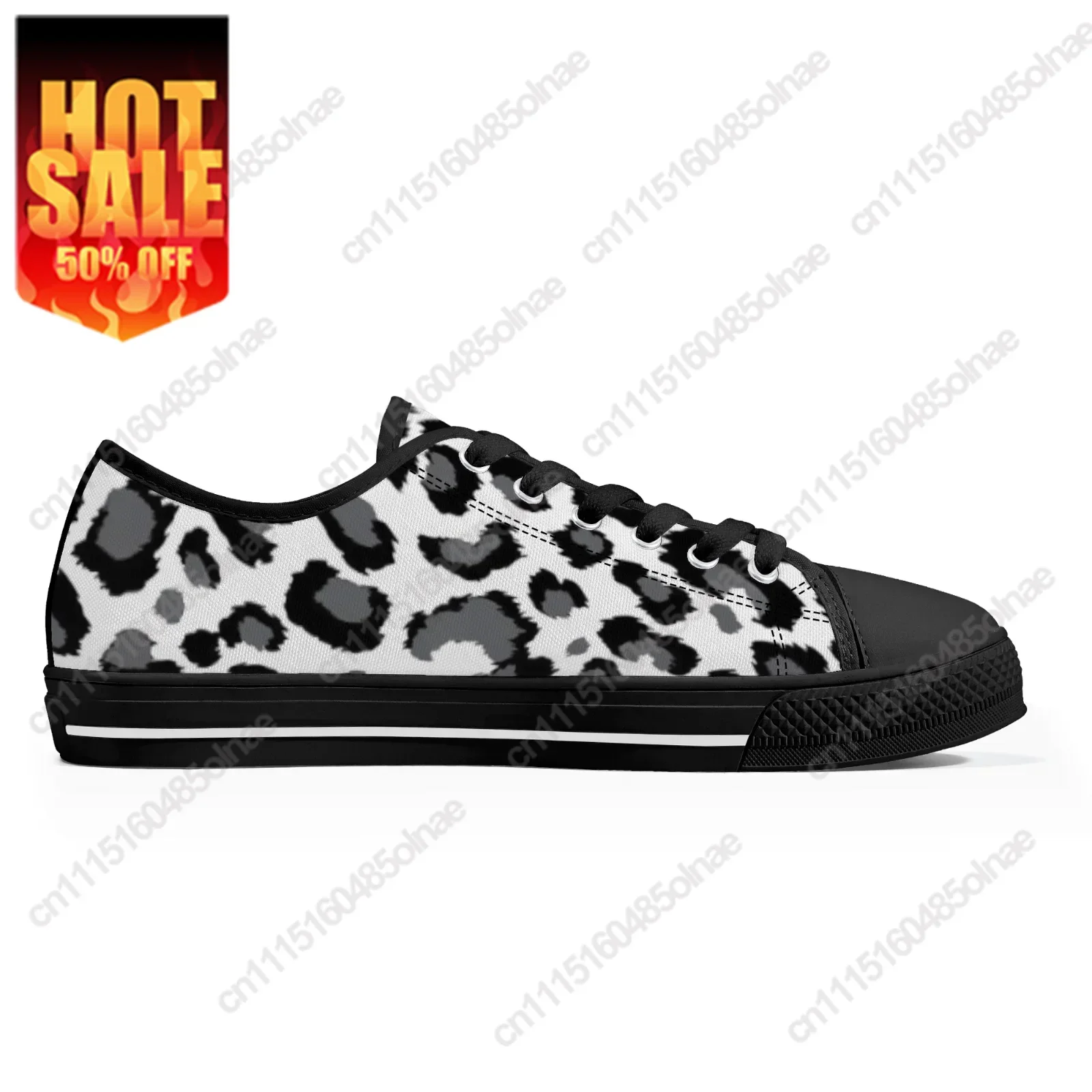 Custom black and white camouflage low-top canvas shoes for men and women vulcanized sports shoes casual sports shoes