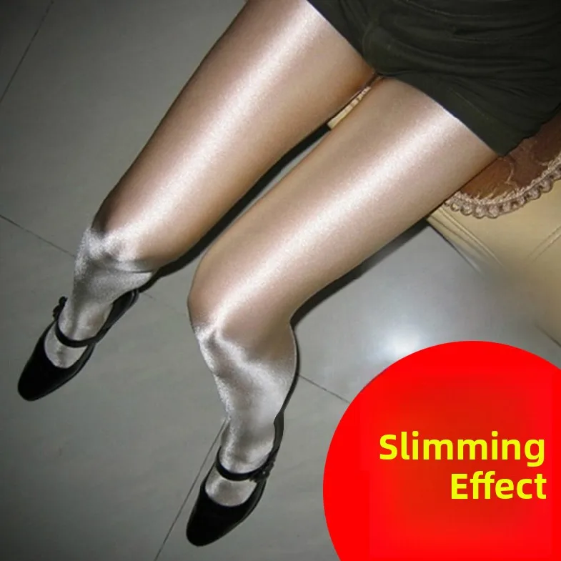 Promotion Nightclub Bar DJ Female Singer Performance Outfit Shiny Reflective Jazz Dance Pantyhose Women's Stockings Socks