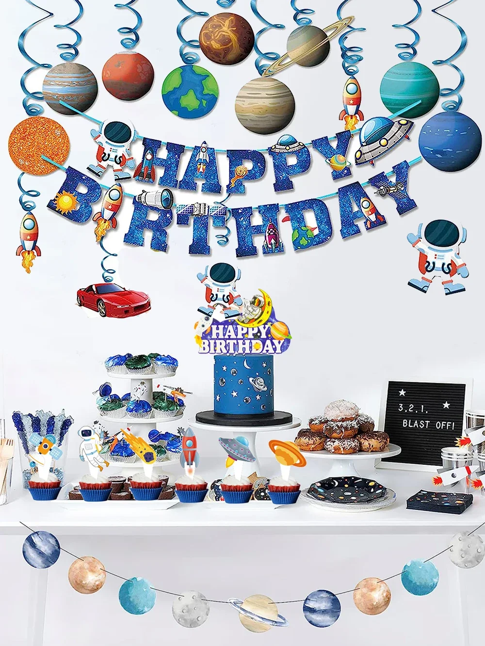 Verjaardag Versiering - Ballonnen Verjaardag - Ruimtevaart Astronaut Thema Happy Birthday Ballonnen 5 Stuks Fienosa Verjaardag Versiering - Ballonnen Verjaardag - Ruimtevaart Astronaut Thema Happy Birthday Ballonnen 5 Stuks Fienosa