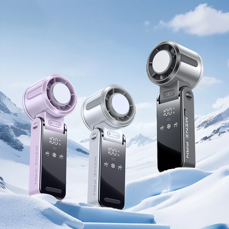 

Новый полупроводниковый ручной вентилятор для охлаждения, 4000 мАч, турбинный высокоскоростной электрический вентилятор, складной шейный пакет со льдом, небольшой вентилятор