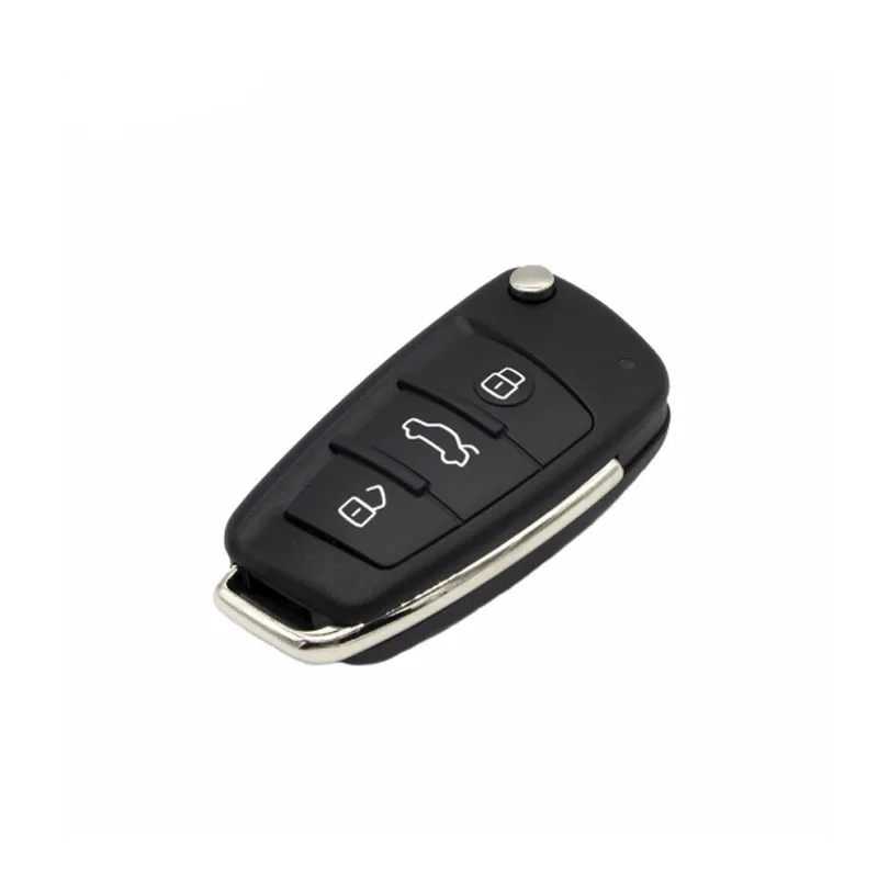 For Audi A4L A6L Q7 Replacement Flip Folding Remote Key Shell Case 3 Button Fob Key Cover