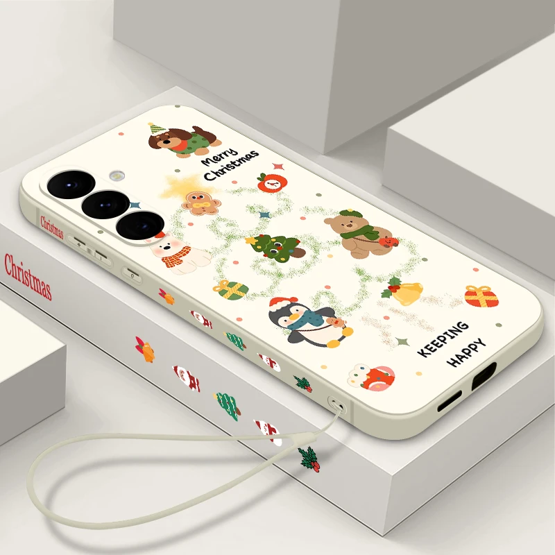 حافظة لهاتف سامسونج جالاكسي S25 S24 S21 FE S24 S22 S23 Ultra S22 Plus S25 Edge لطيف عيد ميلاد سعيد نمط غطاء الهاتف #1