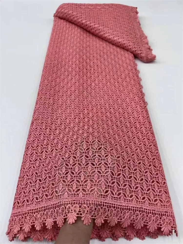 2025 Ultimo tessuto di pizzo cordoncino lucido oro 5 metri moda matrimonio ricamo tessuto di pizzo nigeriano tessuto per abiti da festa da donna caldo