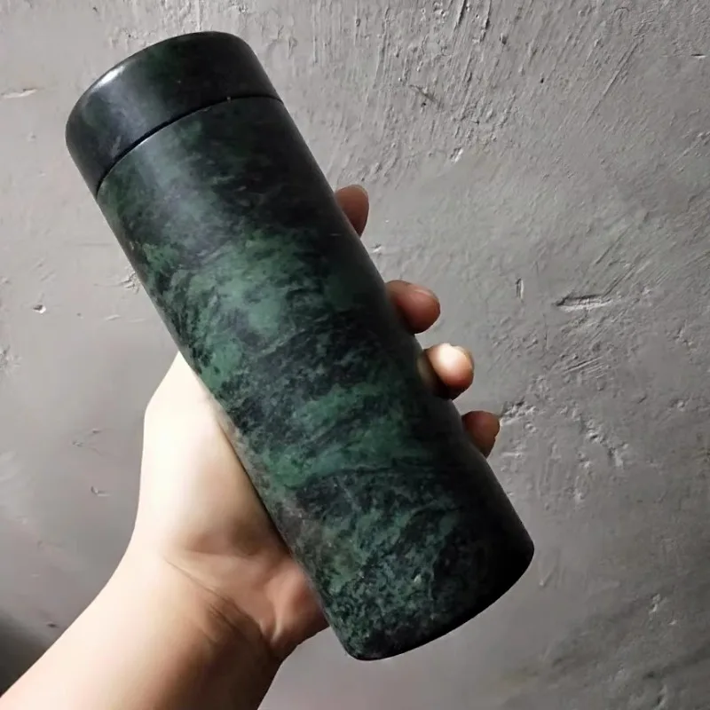 Yao Wangshi taza de agua, taza de aislamiento para la salud, Jade oscuro