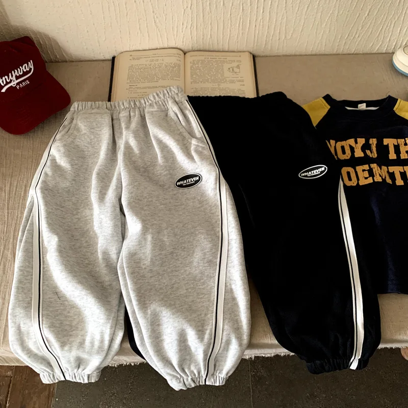 

Boys' Casual Pants Autumn 2025 New Children Sports Pants Casual Loose Girl's Pants Trousers 90-170cm