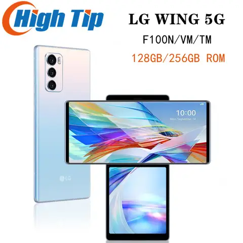 Original LG WING 5G CellPhone LMF100N F100N F100 4G LTE Mobile Phone Refurbished 6.8'' 8GB RAM 128GB ROM Android SmartPhone