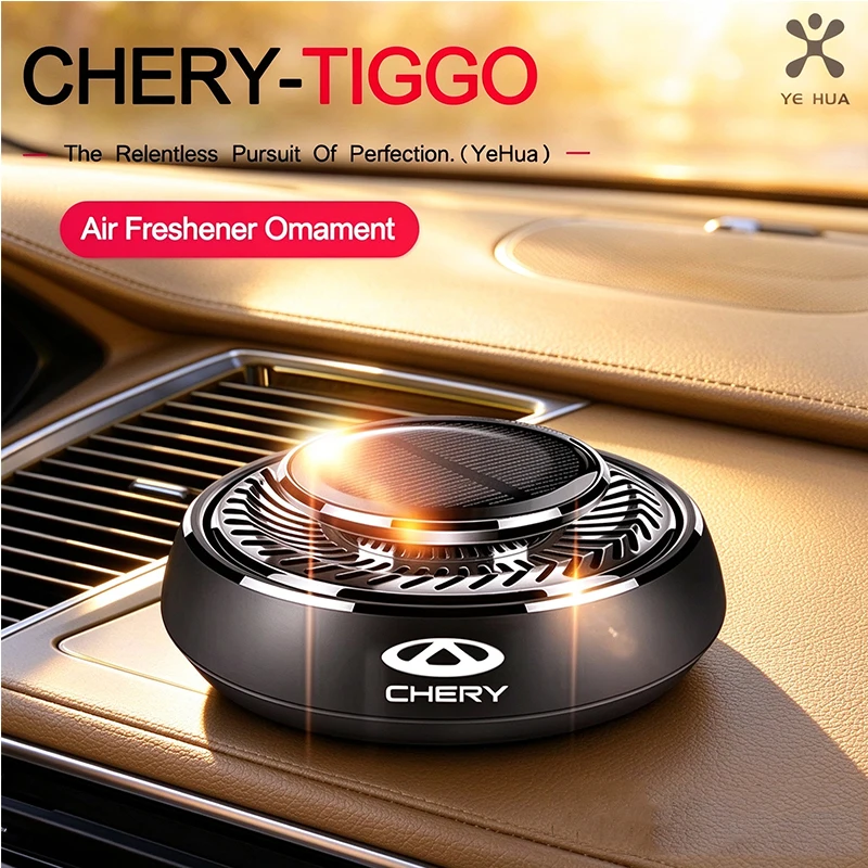 For Chery Tiggo Solar Powered Car Air Freshener Dashboard Auto Perfume Aroma Diffuser Interior Decoration Ornament Accessories