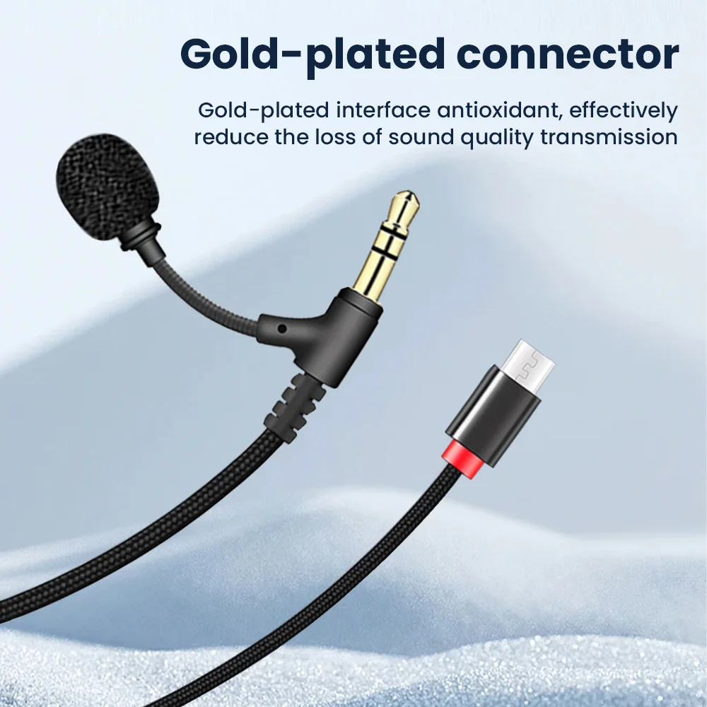 Dual Microphone Type C to 3.5MM Audio Cable For Headphone Car Aux Device 3.5 Jack Male to 3.5 MM Male AUX Audio Adapter Cable