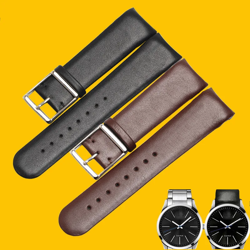 Watchbands for K22461 K22411 Calf-leather band cow Leather Genuine Leather leather strap watch band