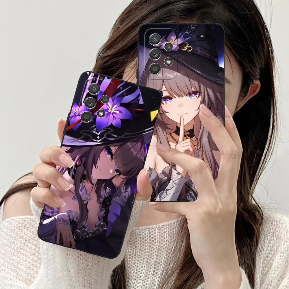 

Чехол для телефона Honkai Star Rail Herta для Samsung Galaxy M55 54 42 35 34 33 32 23 22 15 14 13 12 F55 5G Красочный чехол Pretty