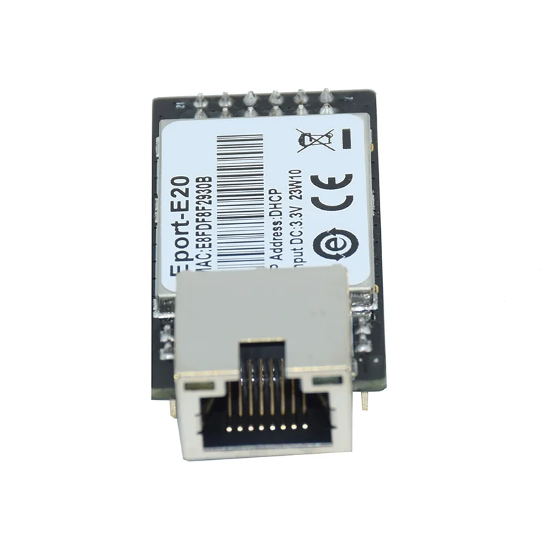ABGN Eport-E20 Network Server Port 3.3V Serial To Ethernet Embedded Module IOT Device Support DHCP TCP IP Telnet Modbus TCP
