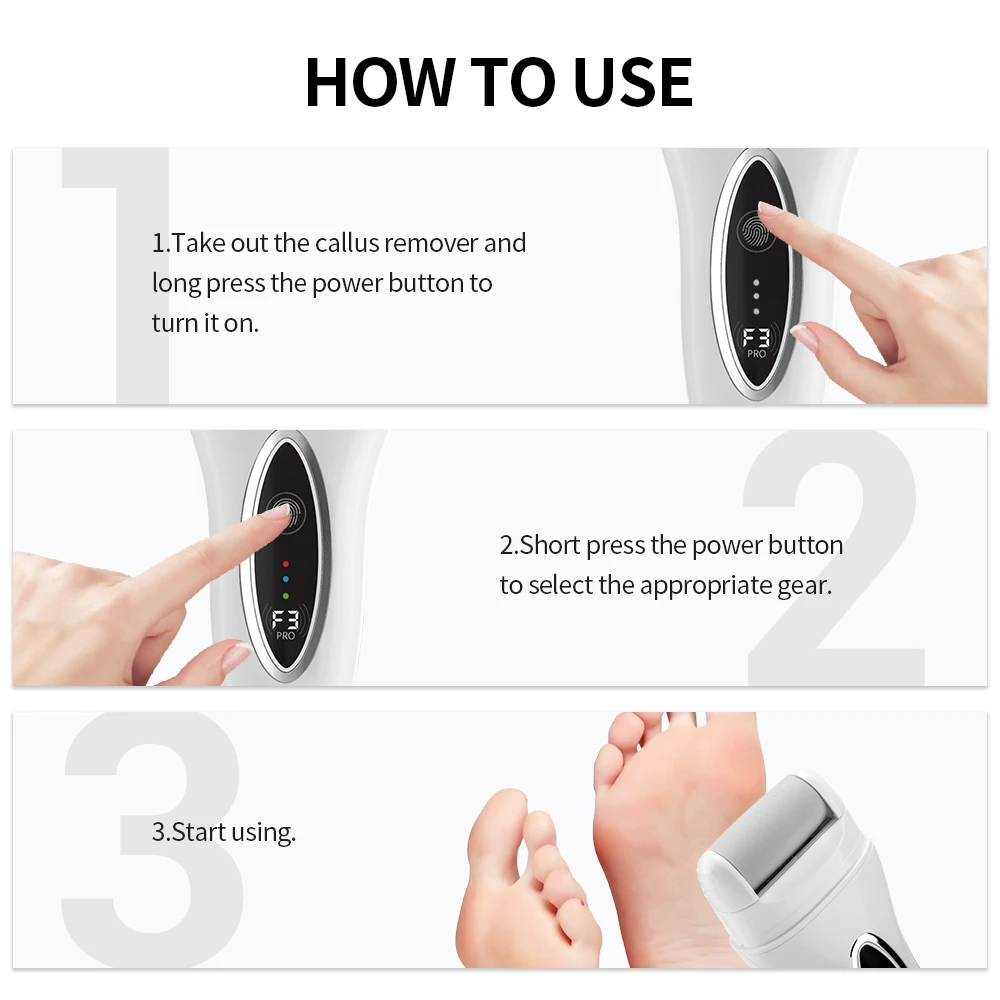 전동 발 각질 제거기 페디큐어 도구 발 뒤꿈치용 풋 샌드페이퍼 파일 전문 발 관리 도구 각질 제거기