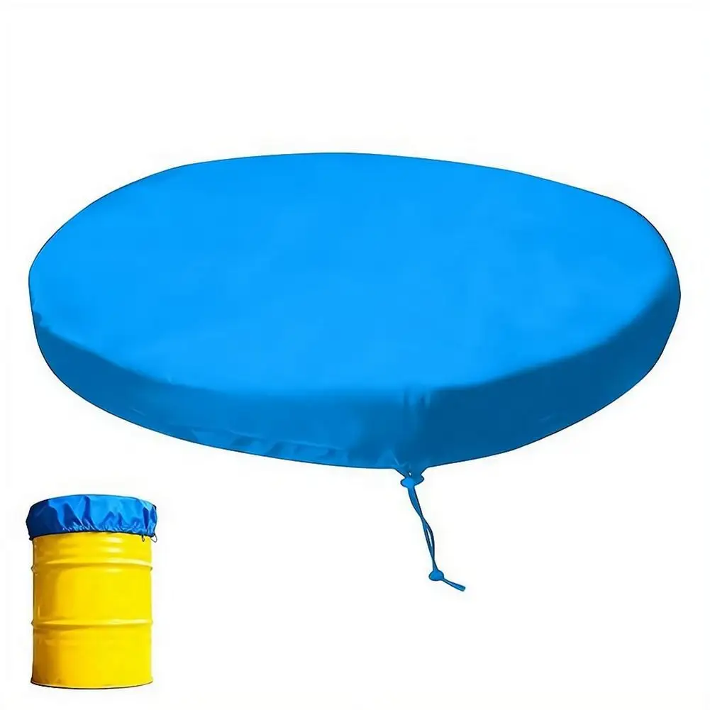 Outdoor Drum Cover Waterproof Dustproof Protection For 55 Gallon Chemical Drum Rain Barrel Storage Yard Garden Protector