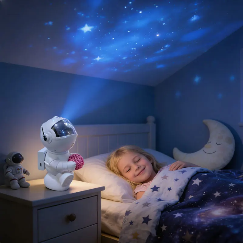 

1pcs Star Projector Galaxy Night Light Astronaut Space Projector Starry Nebula Ceiling LED Lamp for Bedroom Decorative Kids Gift