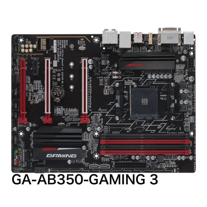 

Для Gigabyte GA-AB350-GAMING 3, материнская плата с разъемом AM4 DDR4 ATX, материнская плата, 100% протестировано, ОК, полностью работает, бесплатная доставка