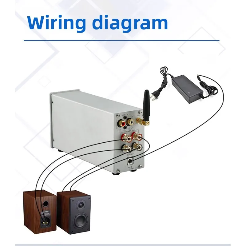 TPA3116 ثنائي القناة عالي الطاقة HiFi بلوتوث 5.1 مضخم الطاقة الرقمي 100 واط * 2 متر رئيس VU مضخم الصوت المنزلي #3
