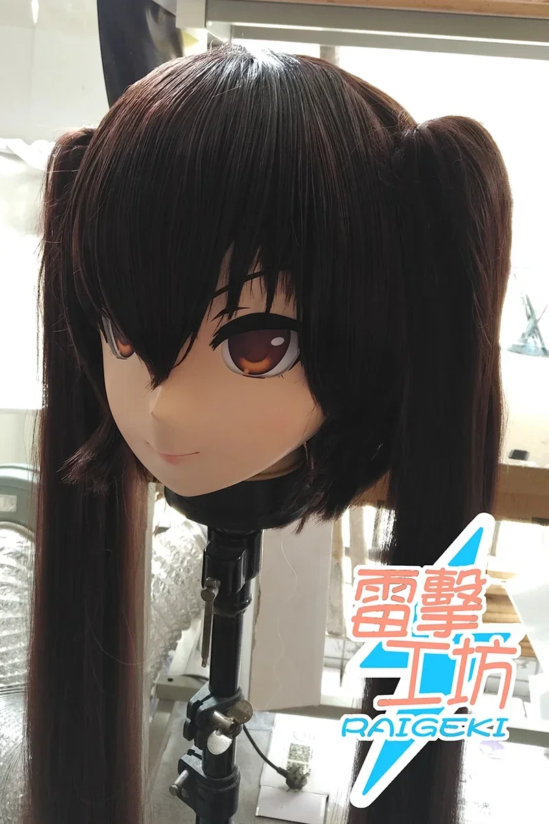 (RAIGEKI MAKS 164) Silicone Helloween Cosplay Maschera Ragazza Crossdressing Resina BJD BAMBOLA Giappone Cartoon Kigurumi Anime Cosplay Maschera