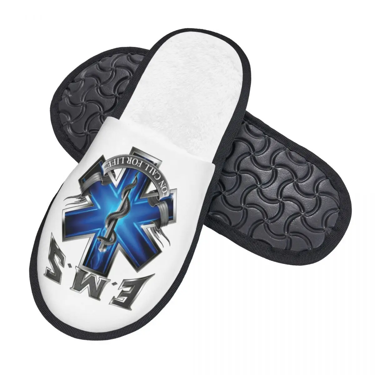 Pantofole in Memory Foam personalizzate Ems Star Of Life pantofole da casa mediche comode e calde Emt Paramedic