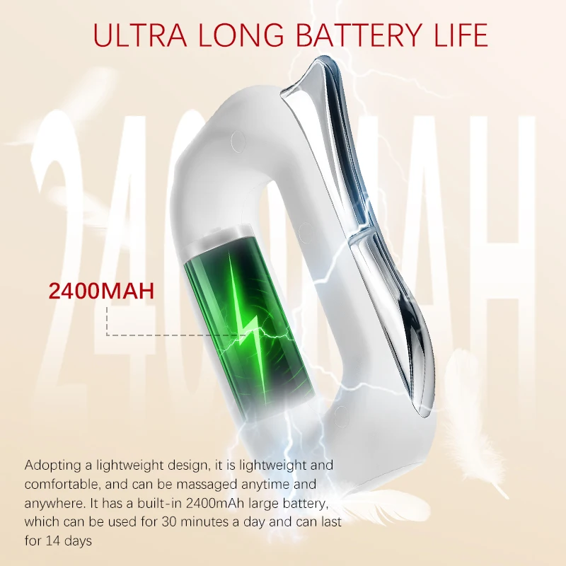 เครื่องนวดไฟฟ้า EMS แบบไมโครเคอร์เรนท์ พร้อมระบบสั่นสะเทือน ขูดผิว นวดเนื้อเยื่อลึก บีบอัดกล้ามเนื้อ ผ่อนคลายกล้ามเนื้อ นวดตัว