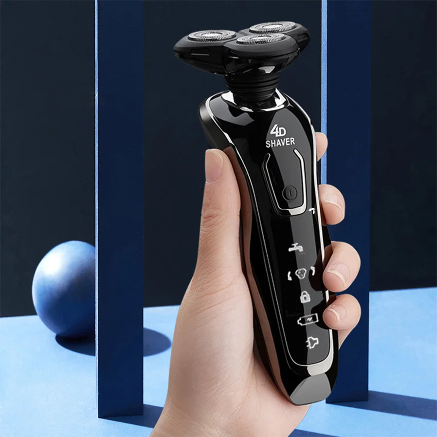 Professional men's electric shaver, with smooth and comfortable shaving time, suitable for facial trimming and cleaning image 3