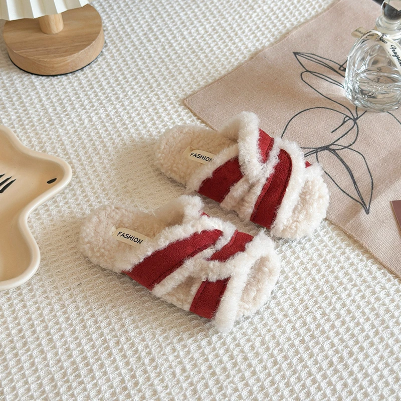 

2025 Children Casual Cotton Slippers for Girls Winter New Fashion Korean Style Soft Bottom Anti-slippery Versatile Princess Shoe