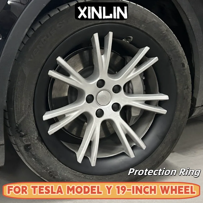 4PCS Hub Protection Cap  19-Inch Wheel Caps Performance Replacement Wheel Full Rim Cover Accessories For Tesla Model Y 2020-2024