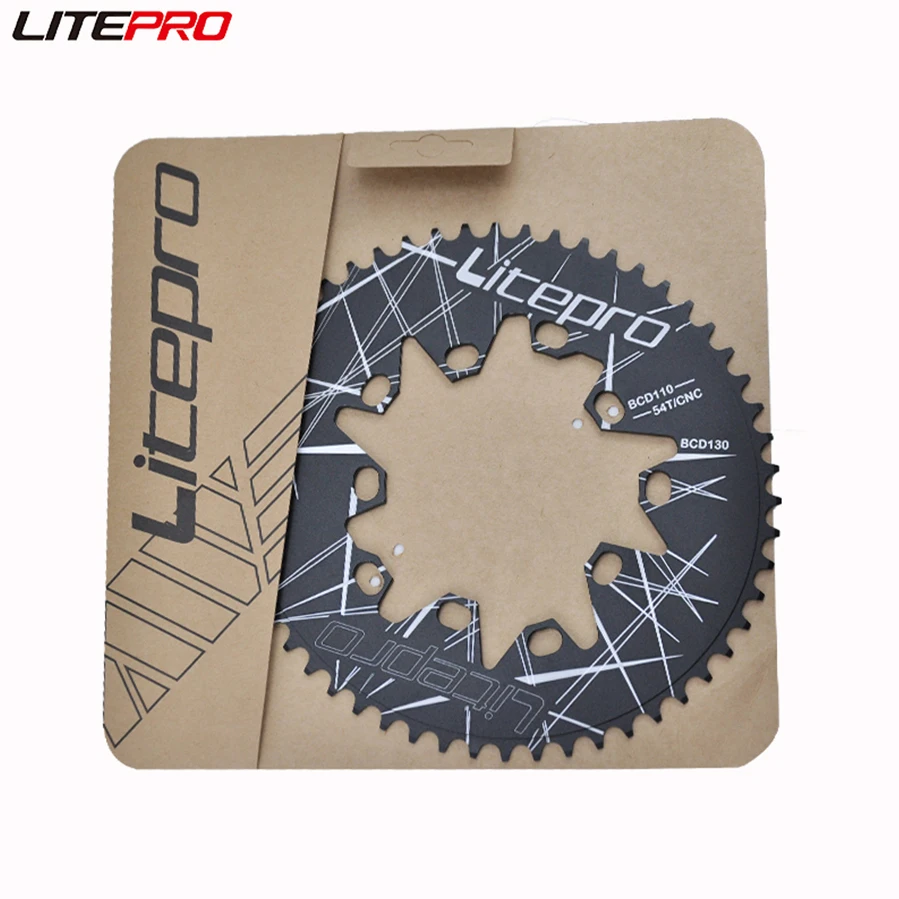 Litepro Road Bicycle Oval Chainring BCD110/130 MTB Chainwheel 54T 56T 58T Crankset Sprocket