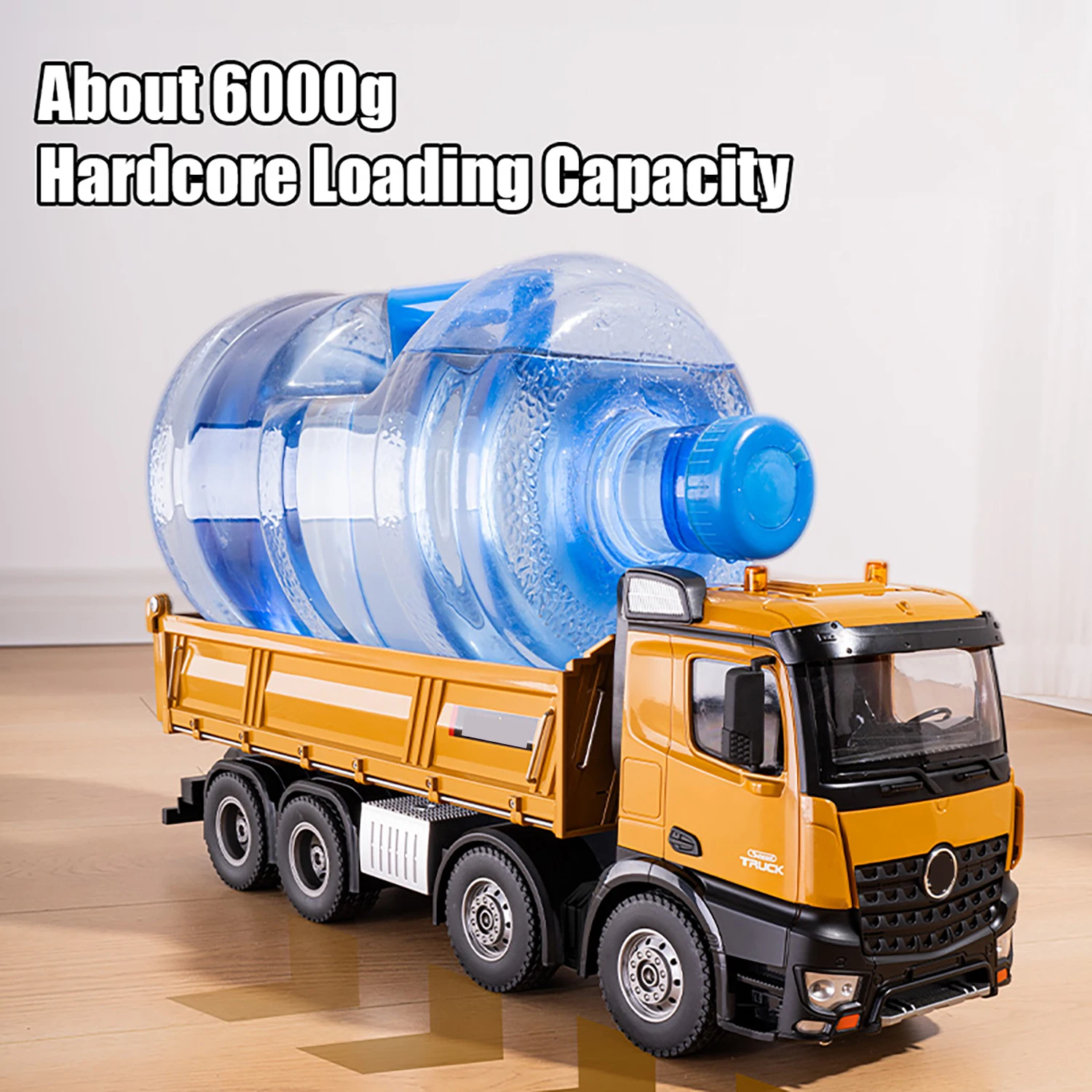 12 채널 20 인치 원격 제어 덤프 트럭 13LBS 부하 용량 RC 듀티 금속 건설 차량 장난감 소년을위한 1/14 스케일