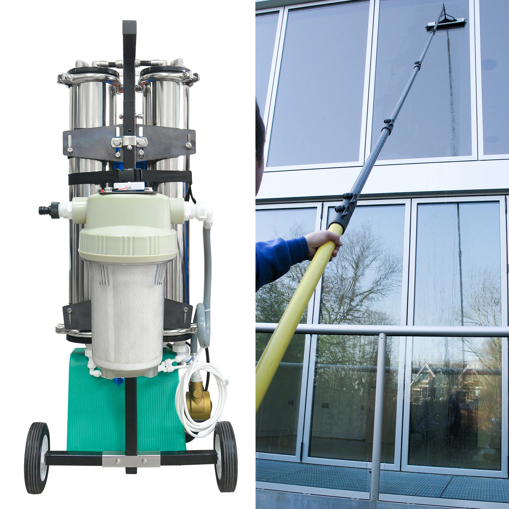 Portable RO DI Deionized Water Filter System for Spotless Window Cleaning Household Cleaning Tools & Accessories