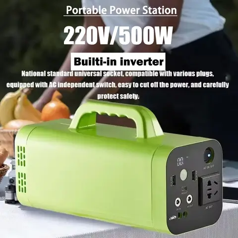 220V 야외 휴대용 모바일 전원 공급 장치 230 Wh 300W 발전소 발전기 LED 응급 처치 홈 캠핑 컴퓨터 태양열 충전 17_하트알리 80000mAh 500W 휴대용 발전소 발전기 배터리 야외 캠핑 충전기 비상 전원 공급 장치 전원 은행 AC DC 출력