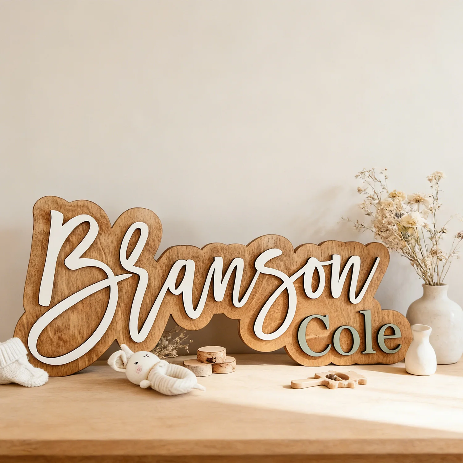 1pc Customizable Wooden Plaque, Birthday Gift, Baptism Commemorative Gift, Decoration for New Home Relocation Party Scene