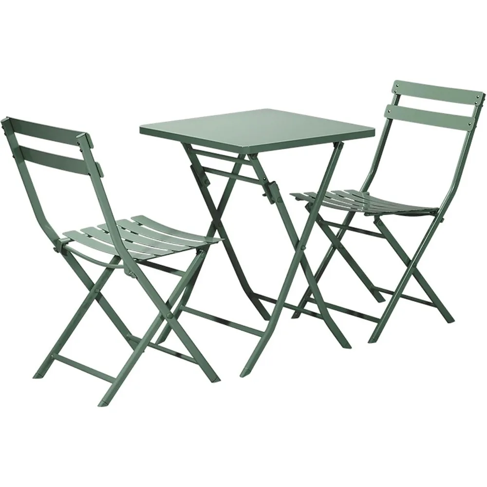 

3 Pieces Patio Conversation Bistro Set, Outdoor FurnitureBistro Set, Outdoor Furniture with Round Table and 2 Armchairs for Lawn