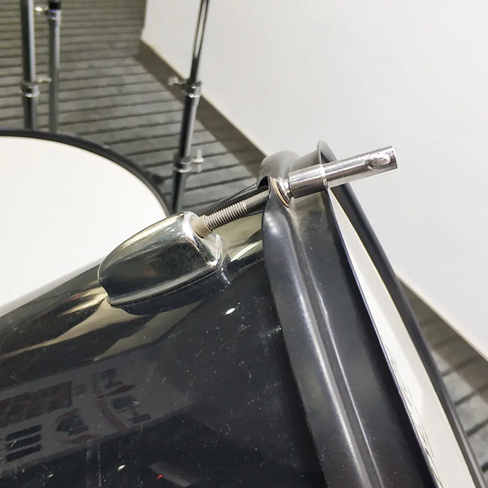 

8Sets Military Snare Drum Lugs Double-End Connector Durable Silver Metal Drum Set Parts Replacement Accessories