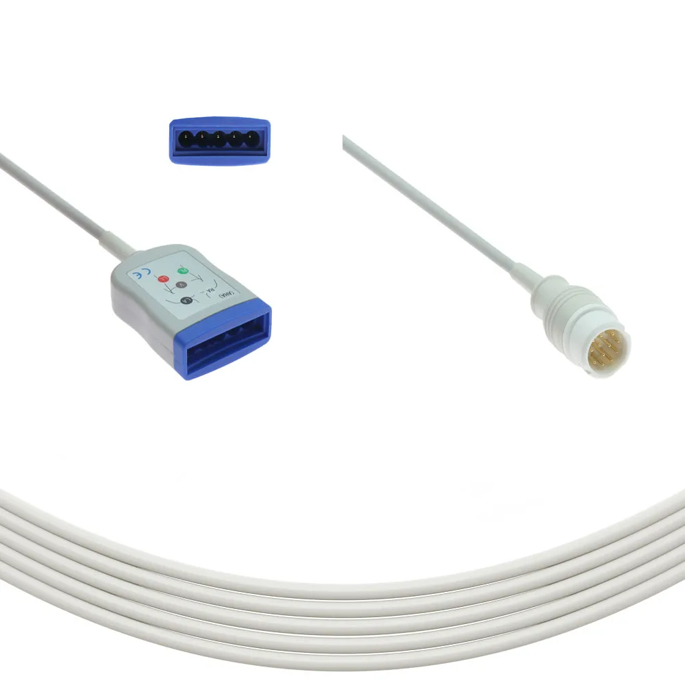 

Medical Accessories Compatible with Nihon Kohden NT3B 5 Leads IEC Trunk Cable for Hospital Use